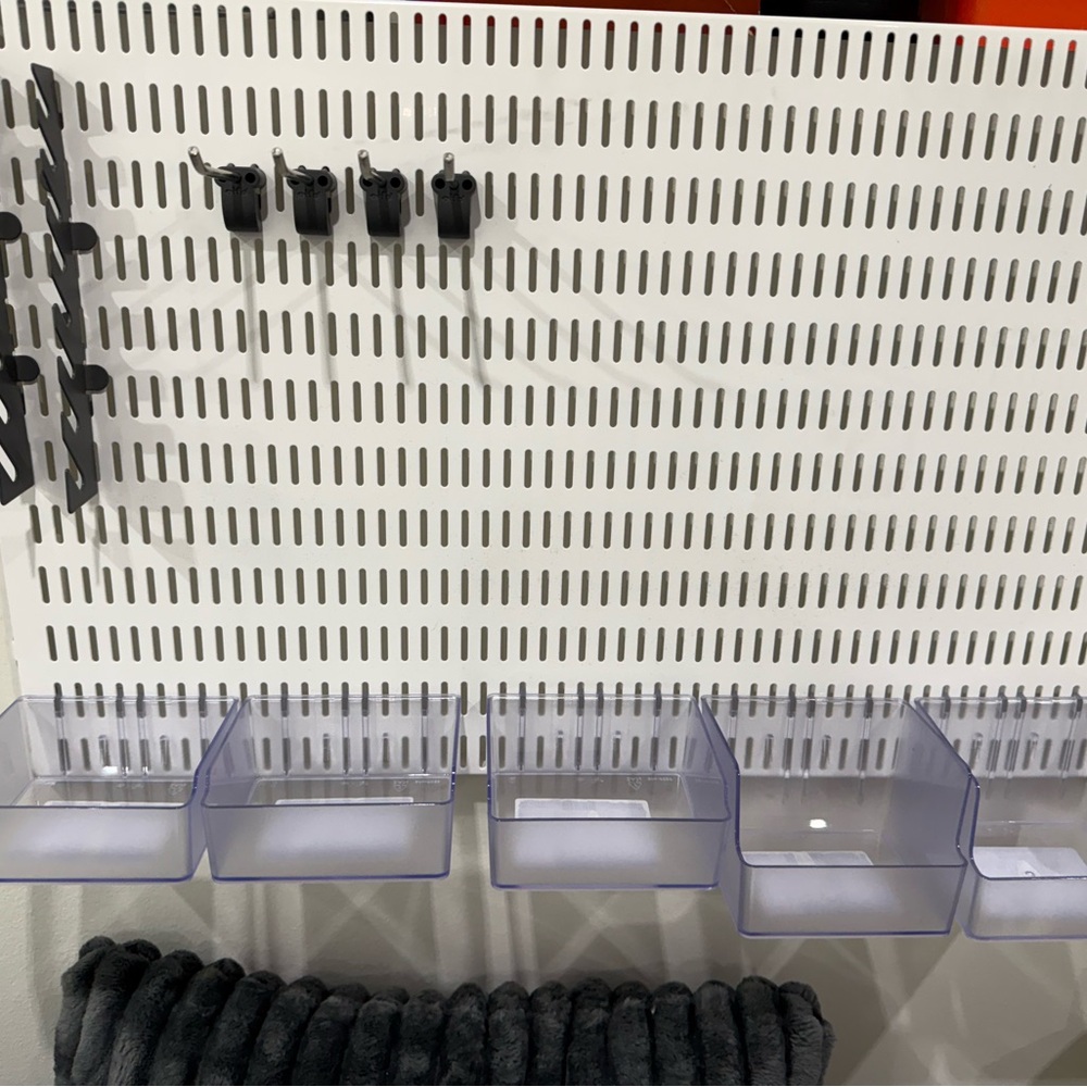 Wall-Mount Clear Bin Organizer - Set of 5